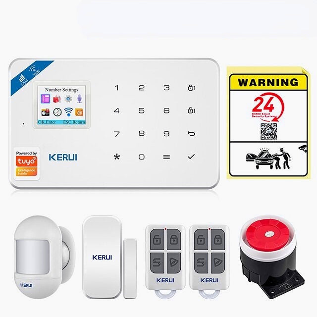 Smart WIFI GSM Security Alarm System Burglar Motion Detector Smoke Door Window Sensor Works with Alexa Home