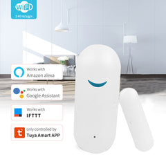 Smart WiFi Door Sensor Window Sensor Door Open/Closed Detectors Wifi Home Alarm Compatible With Alexa Google Home Tuya APP