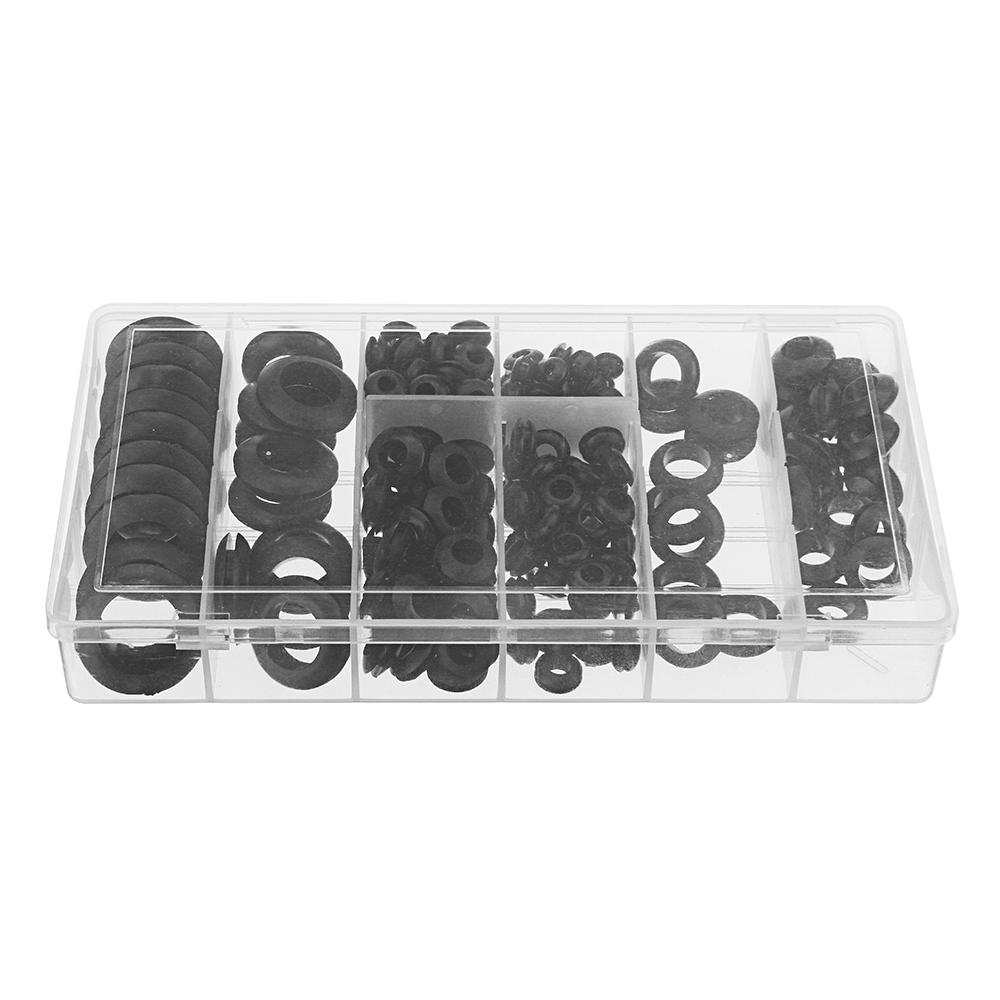 200Pcs Rubber Wires Harness Grommets Protect Wires Rubber Ring Sealing Grommet 3-20mm