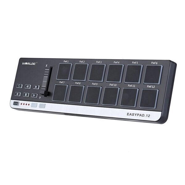 12 Portable Mini USB 12 Drum Pad MIDI Controller