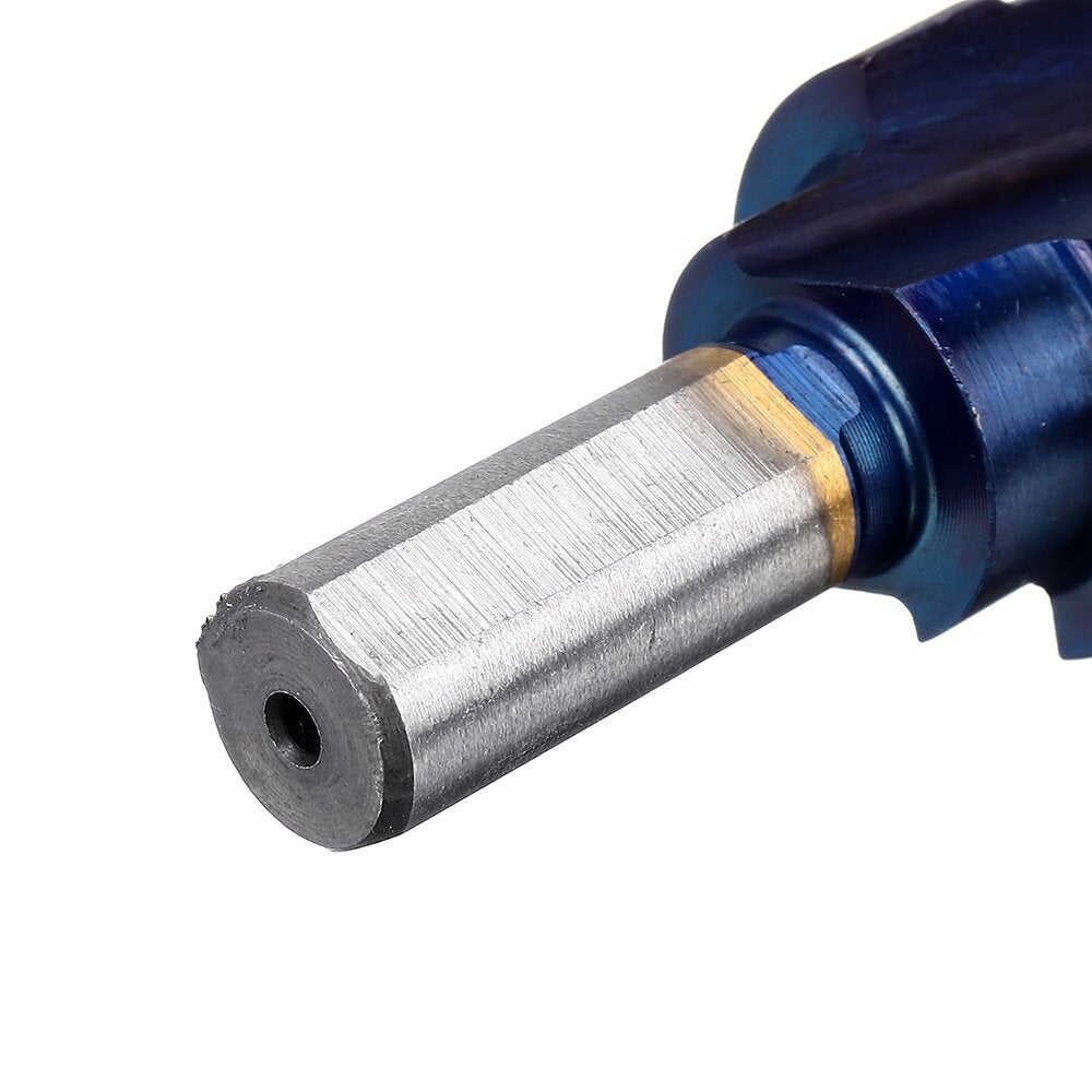 5pcs HSS Blue Nano Coating Step Drill Bit Set Multiple Hole 1/8 to 1-3/8 Inch 50 Sizes with Aluminum Case or Opp Bag