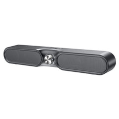 Dual Horns Bluetooth 5.0 Hi-Fi Bass Stereo Surround Wireless Handsfree Speaker Soundbar with Mic