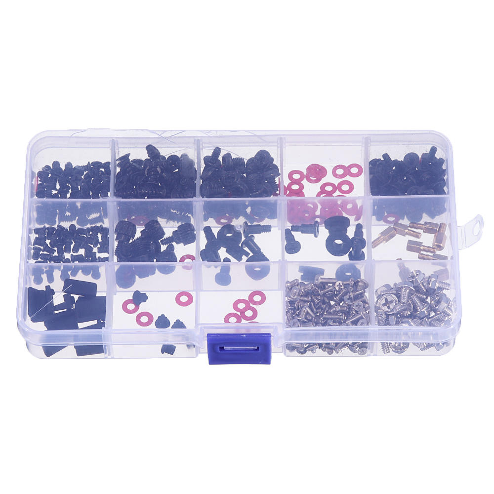 350Pcs/set M2/M3/M3.5 DIY Desktop Computer Repair Screw Assortment Mainboard Fan Cross Screws Hex Standoffs Spacers Kits w/ Storage Box Screwdriver