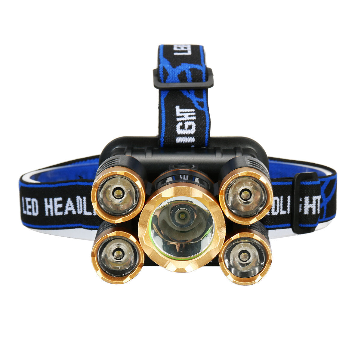5 LEDs Ultra Bright 90 Rotatable LED Headlight Long Shoot Head Lamp For Hunting Fishing Camping Worker