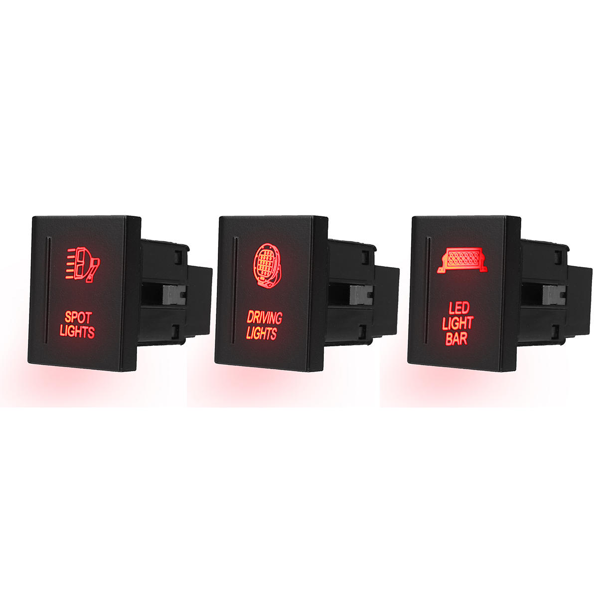 For VW Amarok Amrok Pickup LEFT Push Button Switch Red Spot/Driving Light LED Light Bar On-Off Switch DC 12V 3A