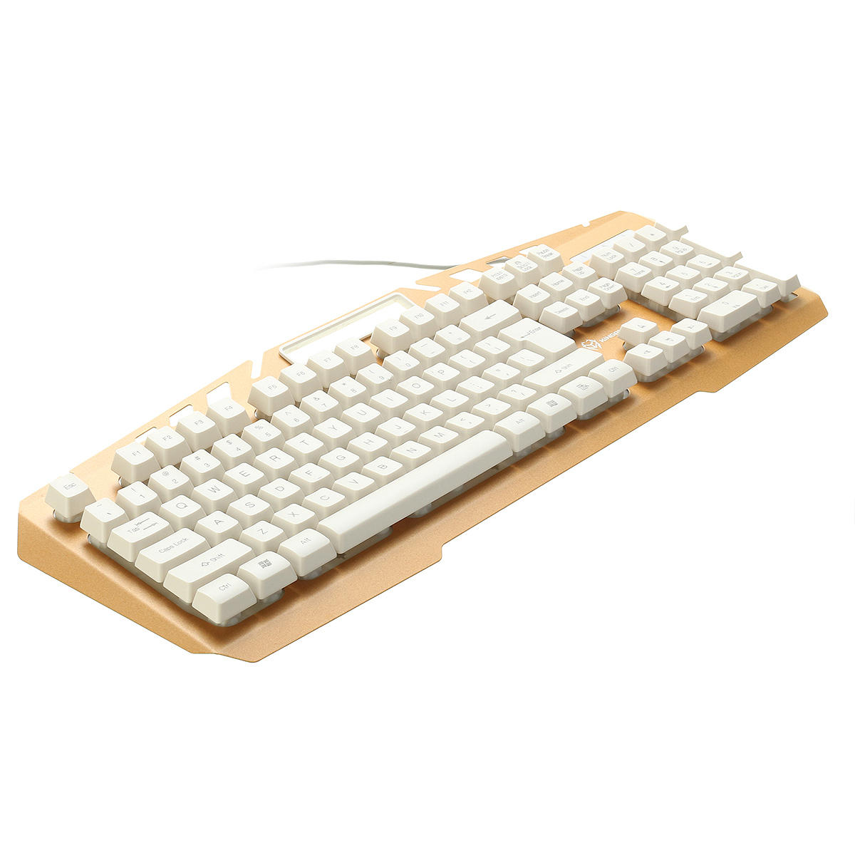 Colorful Backlight Alloy Panel USB Wired Gaming Keyboard 2400DPI LED Gaming Mouse Combo