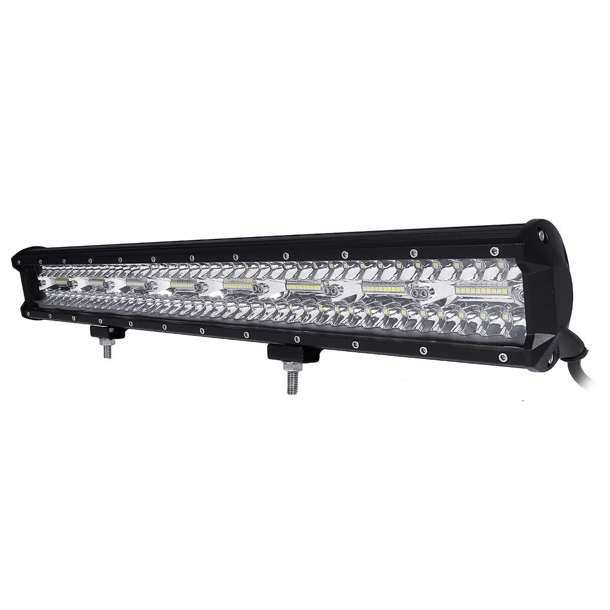 10-30V 23inch Tri-row LED Work Light Bar Combo + Bumper License Plate Mount With Wire Bracket