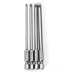 4pcs 100mm Magnetic 3.0-6.0mm Flat Head Slotted Tip Screwdrivers Bits