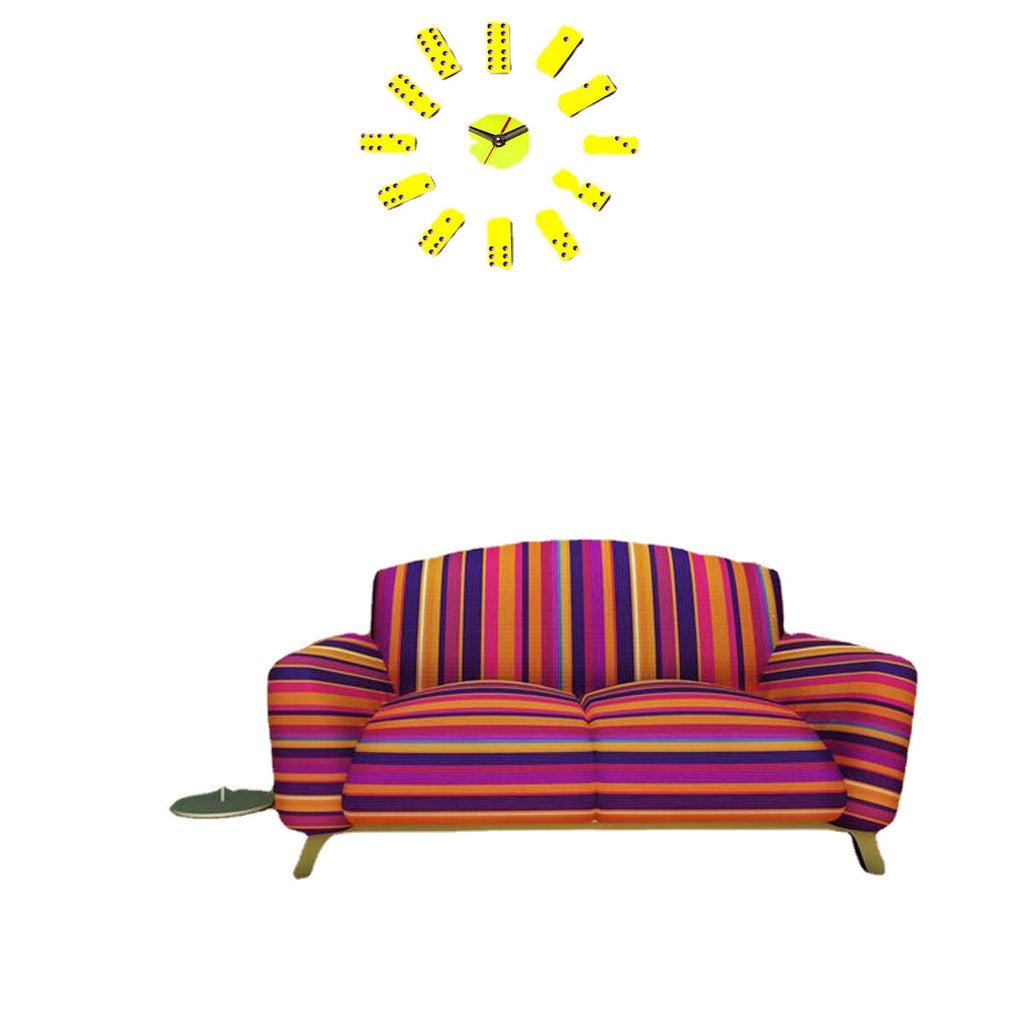 Multi-color Poker Crystal Mirror Wall Clock Self-adhesive Waterproof Wall Clock Anti-steam Mute Wall Clock