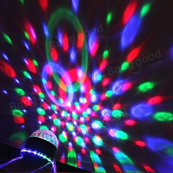 15W LED RGB Crystal Magic Ball Sunflower Stage Light Sound Actived for Chritmas Party KTV Disco
