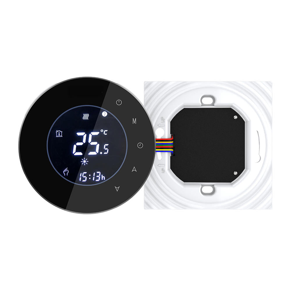 LCD Touch Screen Electric Underfloor Heating Thermostat Backlight WIFI 16A Works With Alexa Google Home
