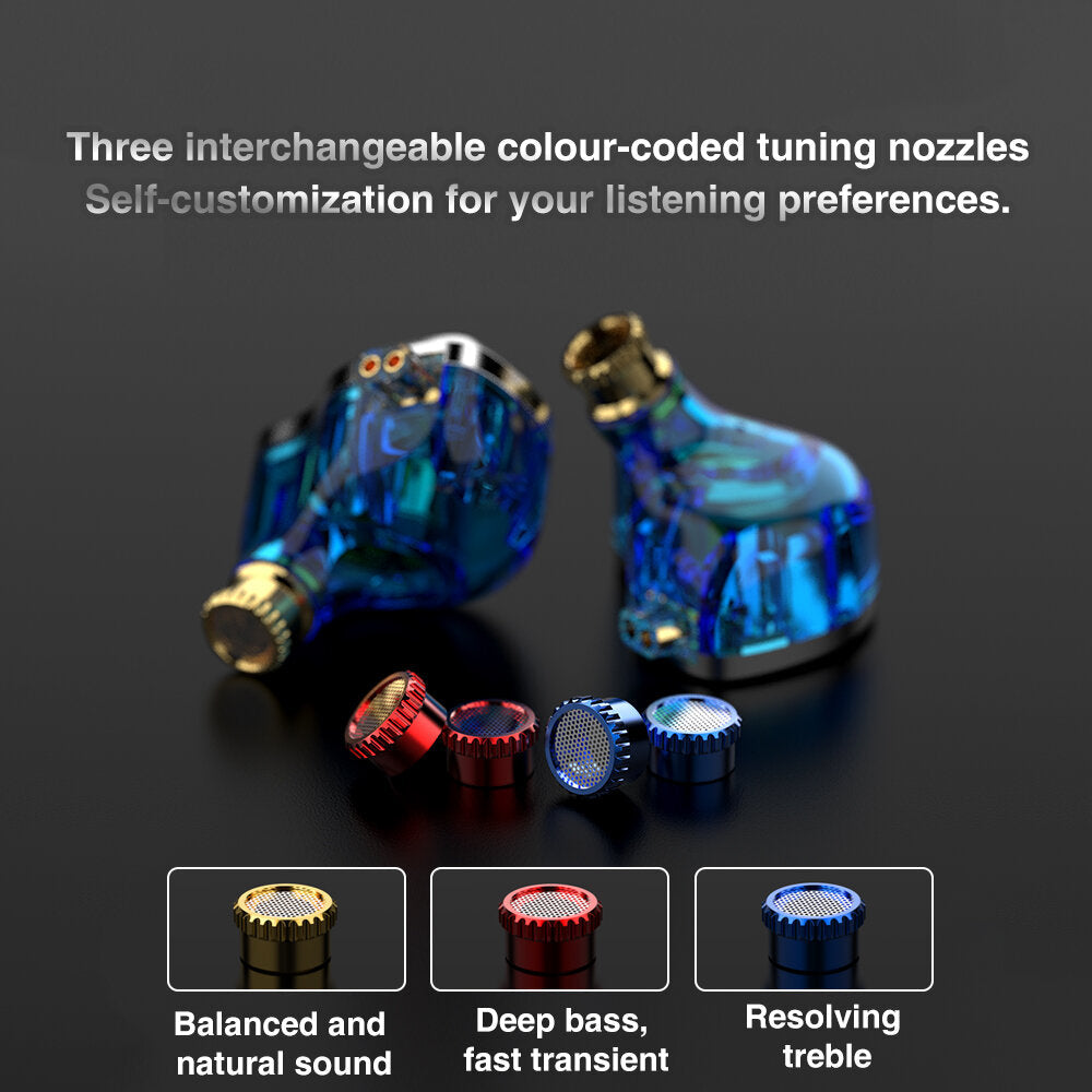 Wired Earphone 1DD 1BA In Ear Earphone DJ Monitor Running Sport Earplug Replaceable Filter Headset With Mic