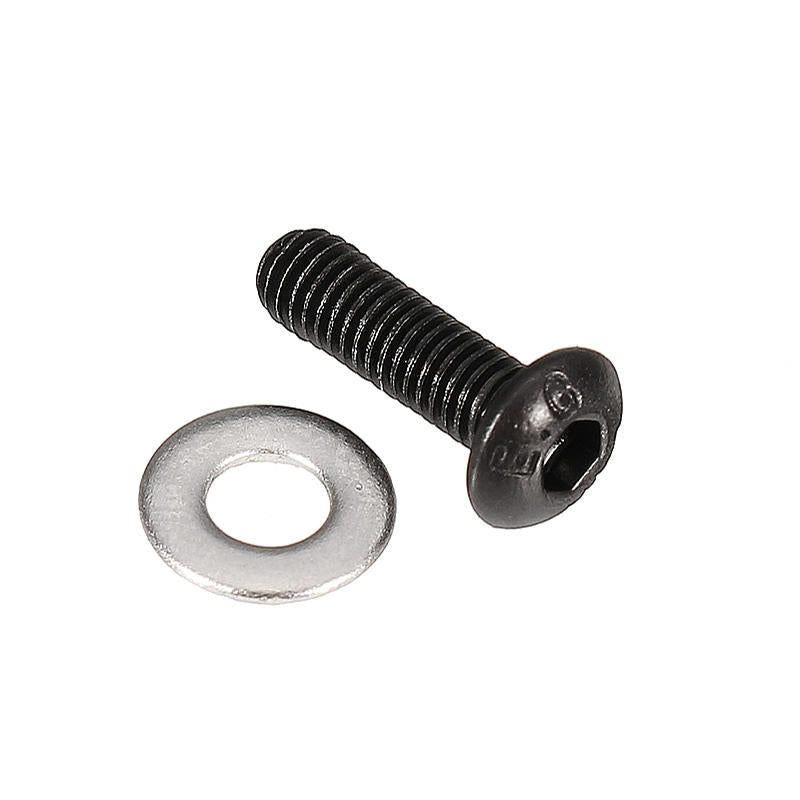 M3CH8 M3 Carbon Steel Hex Socket Flat Head Button Head Screws Flat Washers Assortment 180pcs