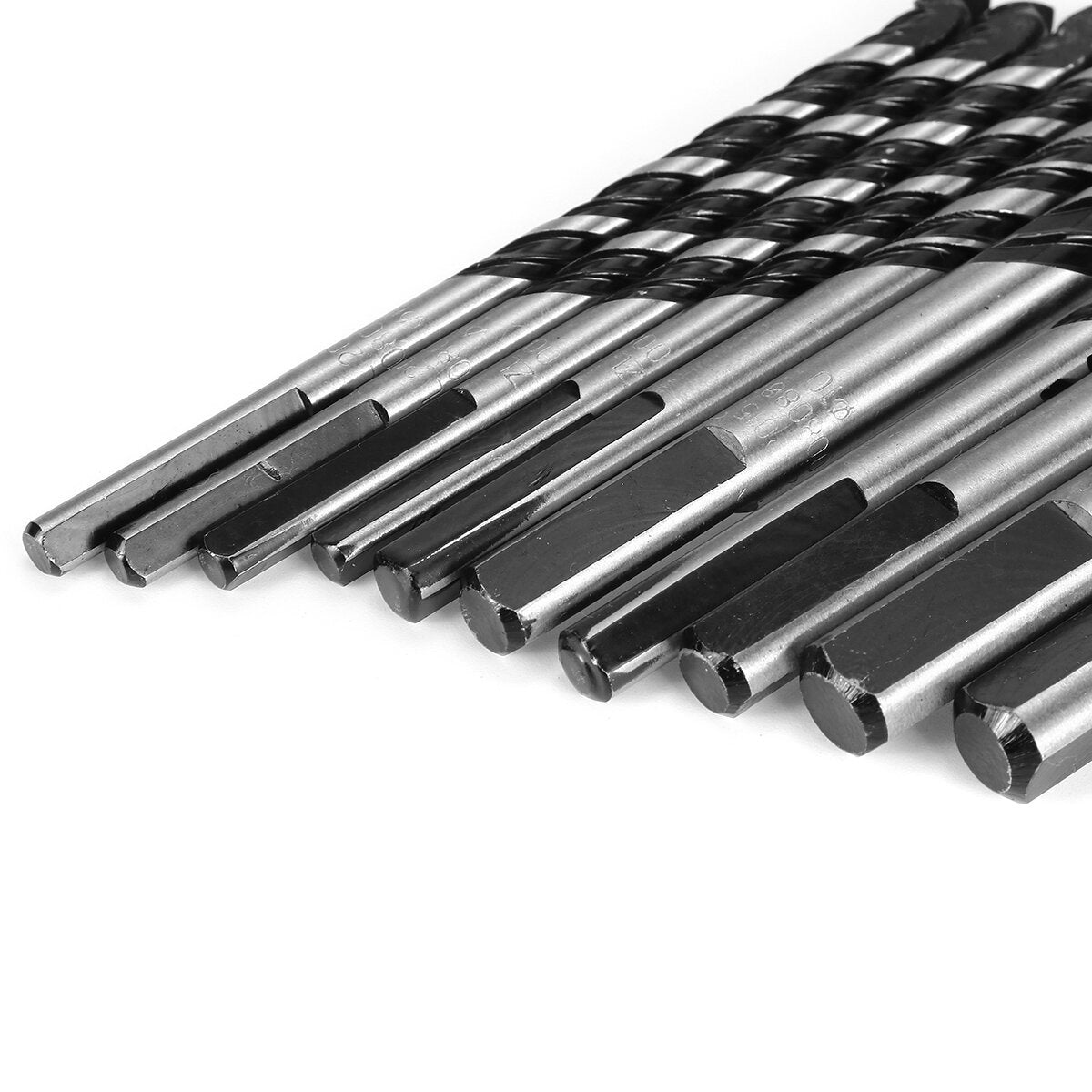 10Pcs Tungsten Carbide Drill Bit Set Twist for Porcelain Ceramic Tile Concrete Brick Glass Plastic Masonry and Woodworking