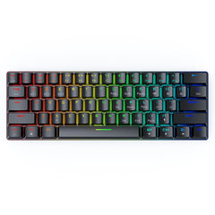 61 Keys Bluetooth 5.0 RGB Mechanical Keyboard Hot Swappable Wired Dual Mode 60% Gaming Keyboard With Software For Mac/Win