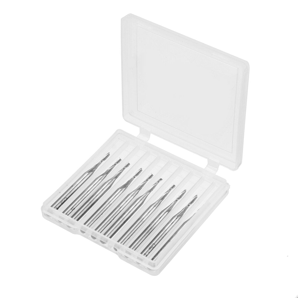 10pcs 3.175mm Shank 2 Flutes Flat End Mills Spiral CNC Router Bit Engraving Milling Cutter