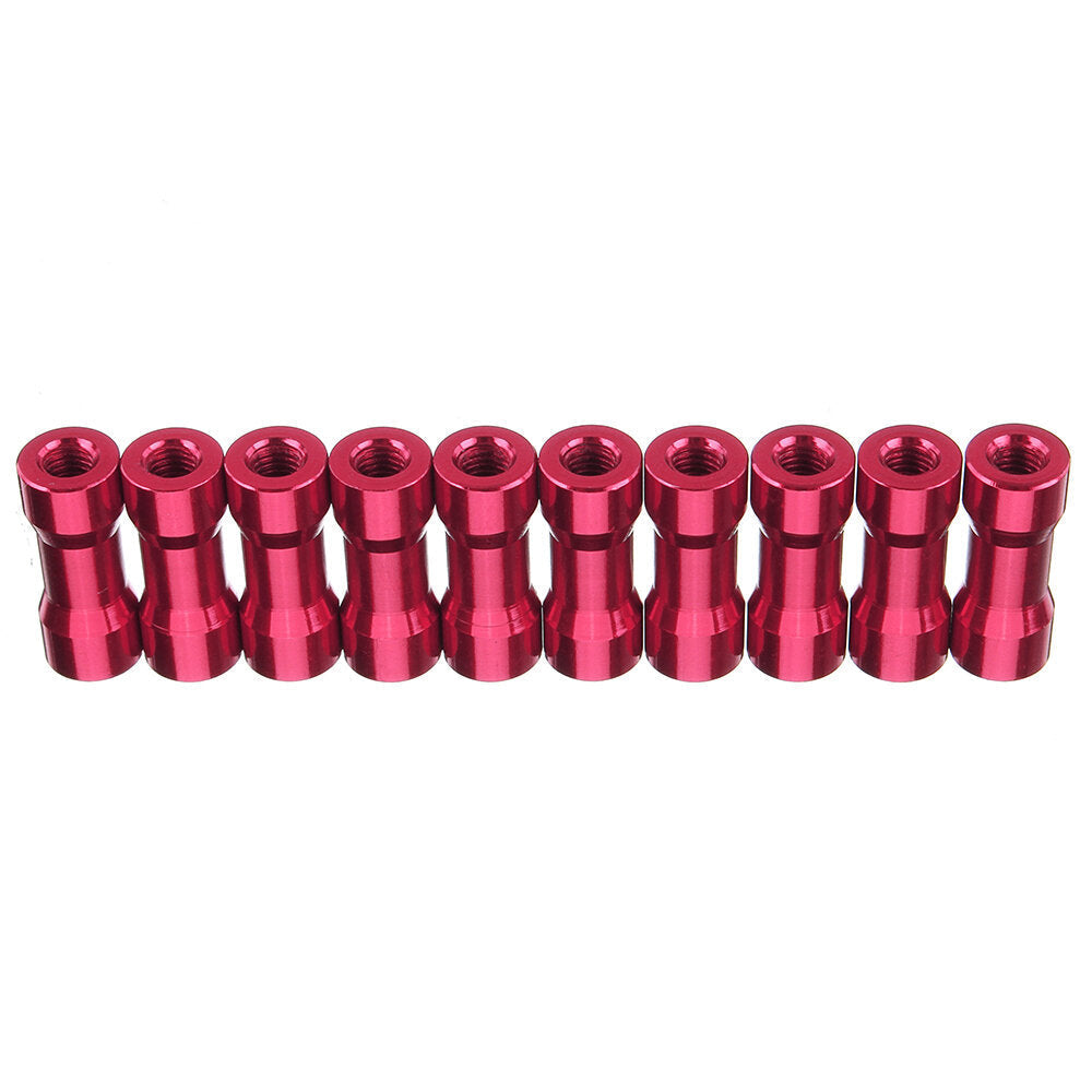 M3AS10 10Pcs M3 10mm Aluminum Alloy Standoff Spacer Round Column MultiColor Smooth Surface