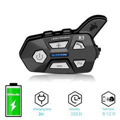 2pcs Bluetooth Intercom 2 Rider FM Motorcycle Bluetooth Helmet Intercom 1000M MOTO Interphone Helmet Headsets