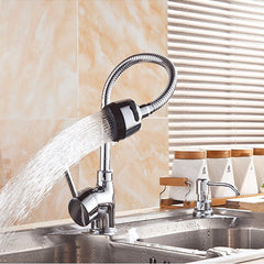 Kitchen Faucet Solid Brass Pull Tap Flexible Hot Cold Taps Water Outlet