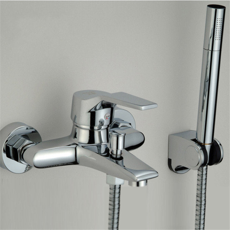 Modern Bathroom Tap Tub Shower Faucet Wall Mount Head Bath Valve Mixer