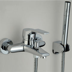 Modern Bathroom Tap Tub Shower Faucet Wall Mount Head Bath Valve Mixer
