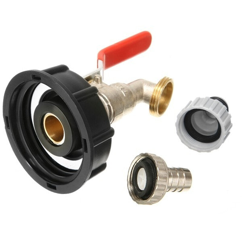 Tote Tank Valve Drain Adapter 1/2" Garden Hose Faucet Water Connector Tool