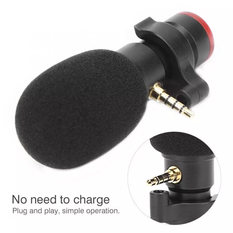 Mini Portable 3.5mm Microphone Recording Singing Studio Condenser Mic Wired Mikrofo/Microf for Mobile Phone