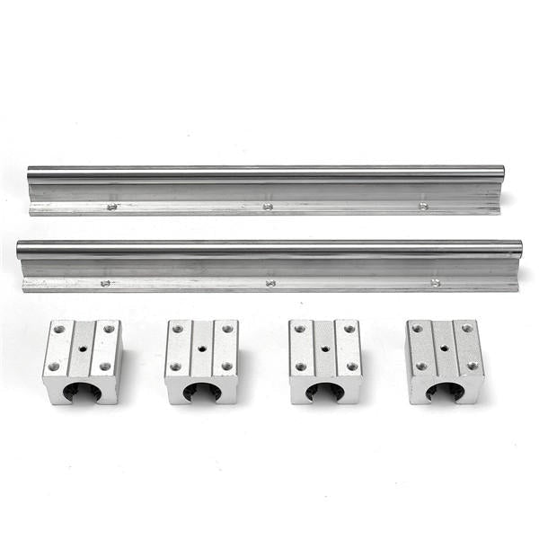 2pcs 300mm Supported Rails With 4pcs SBR12UU Pillow Bearing Blocks