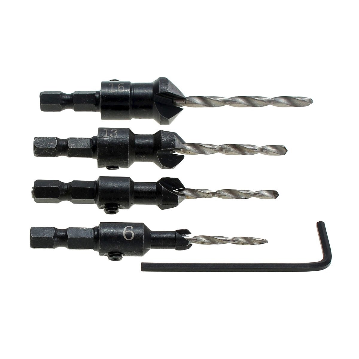 4pcs Carpentry Countersink Drill Bit Set Wood Working Tools