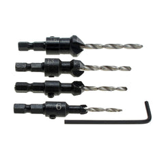 4pcs Carpentry Countersink Drill Bit Set Wood Working Tools