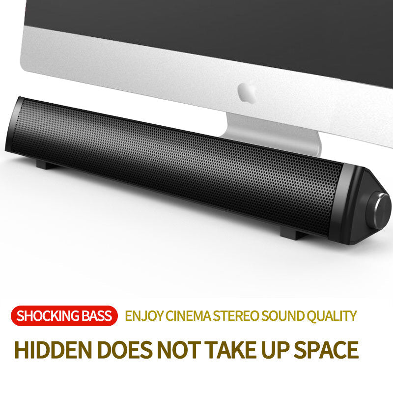 Computer Audio Desktop Wireless Bluetooth Speaker Subwoofer Bass Surround Sound Box for PC Laptop Tablet MP3 MP4