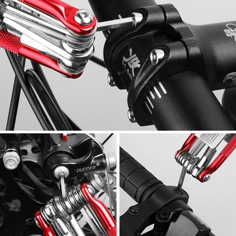 11 In 1 Multi-Function Bicycle Repair Tool Allen Wrench Slotted/Phillips Screwdriver Chain Cutter Bike Tools Kit Cycling Fishing
