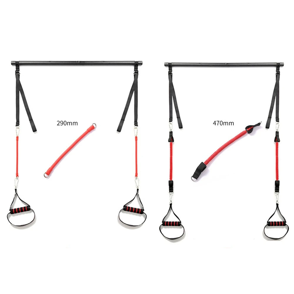 Leg Arm Strength Muscle Training Bar Set Fitness Yoga Pilates Stretch Rope Resistance Bands