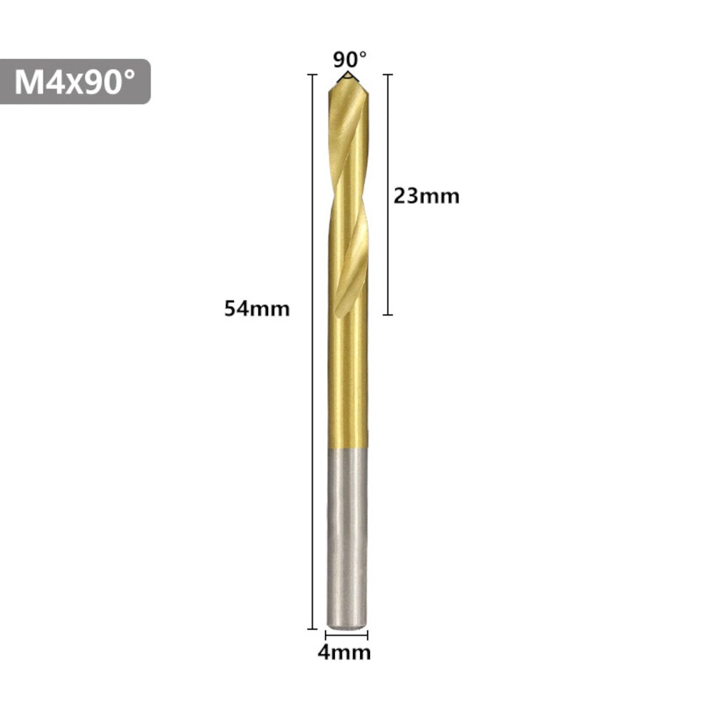 90 Degree Chamfer End Drill 4-12mm Titanium Coated High Speed Steel Spotting Location Center Bit Machine