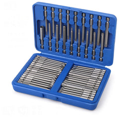 Hi-Spec 50Pcs 75mm Long Reach Bit Set Cr-V Quick Release Screwdriver Bits Torx Star Hex Pozi Phillips Slotted Screwdriver Hand Tool