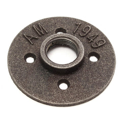 10pcs 3/4 Inch Black Malleable Iron Floor Flange Fitting Pipe NPT Antique Wall Flange Seat