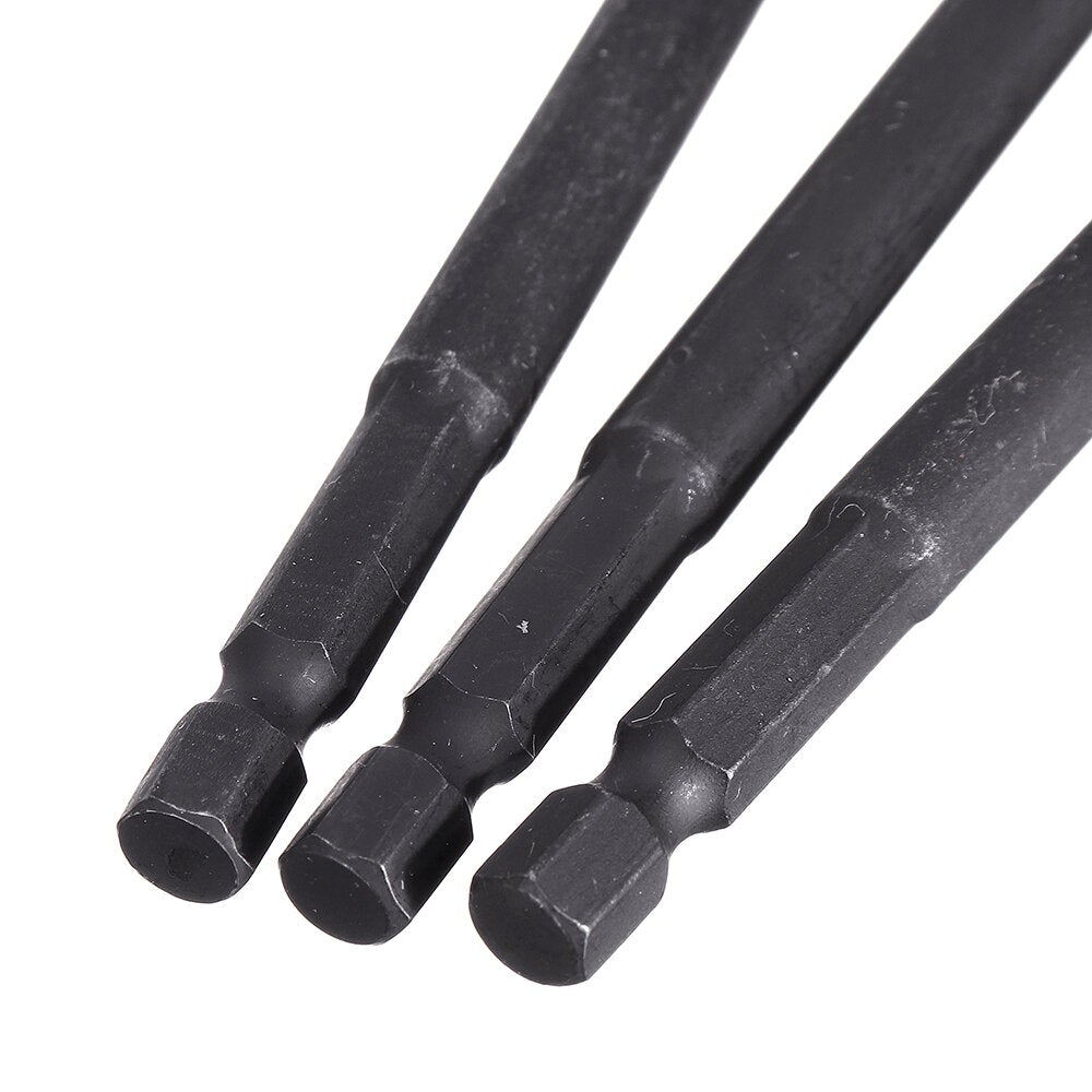 3pcs 1/4 Inch Shank 150mm Socket Adapter Extension Socket Impact Driver Adapter