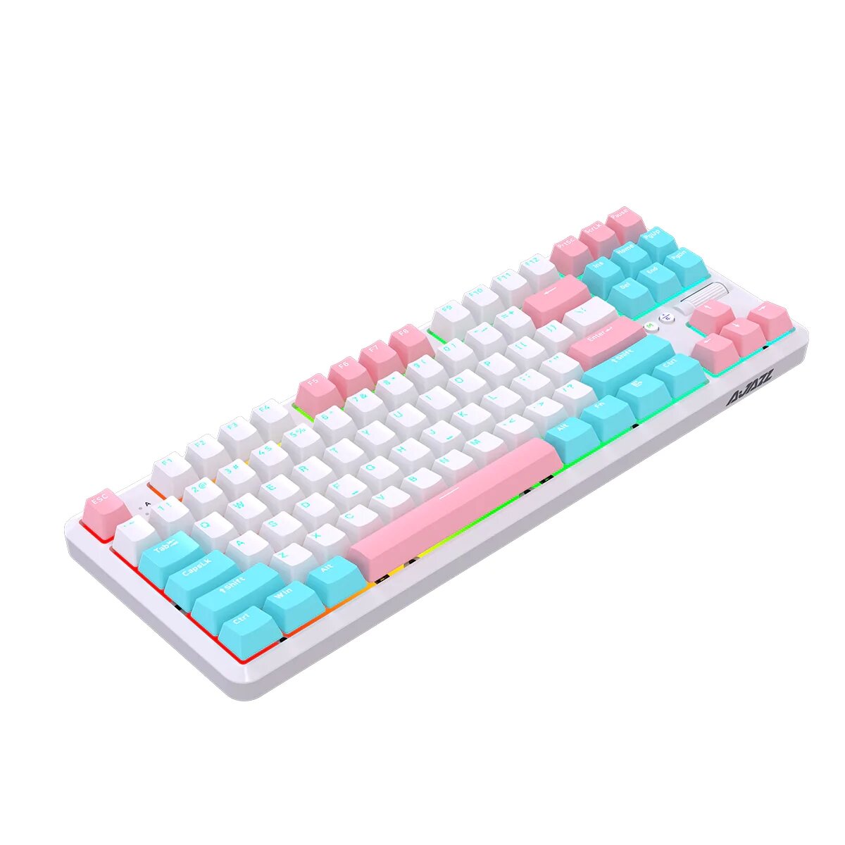 87 Keys 3 Mode Bluetooth Gaming Mechanical Keyboard RGB Backlit Wireless Keyboards Hot Swappable Ergonomic for Win/MacOS/iOS/Andriod