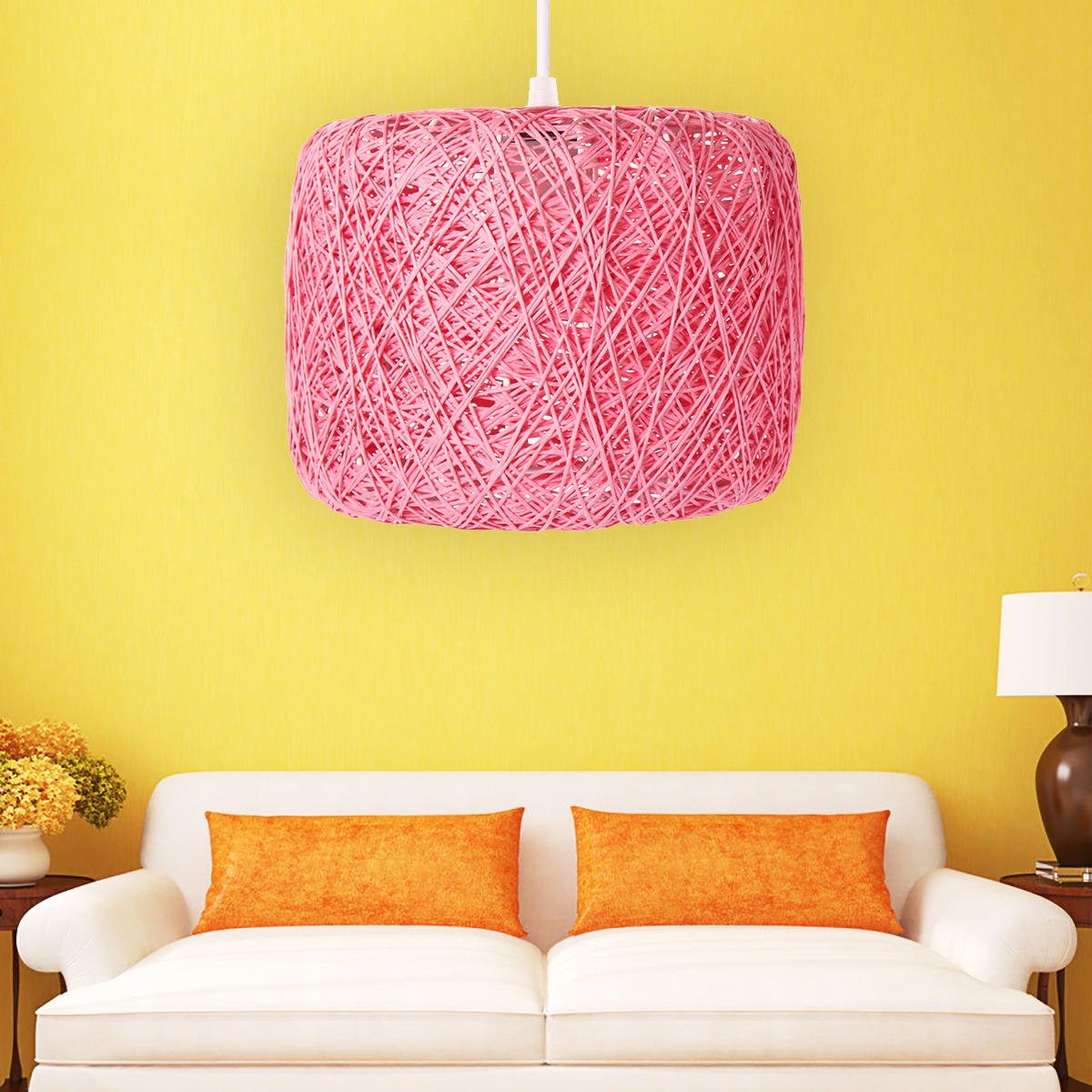 Modern Pendant Light Rope Ceiling Lamp Chandelier Home Fixture Decoration Lamp Cover