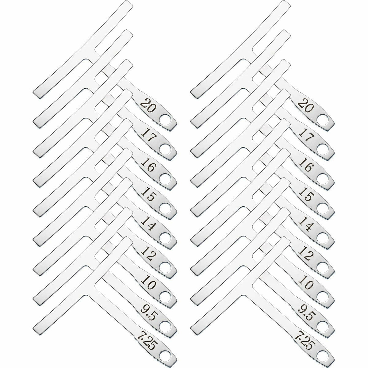 9Pcs Guitar T-shaped Ruler Under String Radius Gauge Builder Luthier Tools Bass Ukulele Fingerboard Wire Setup
