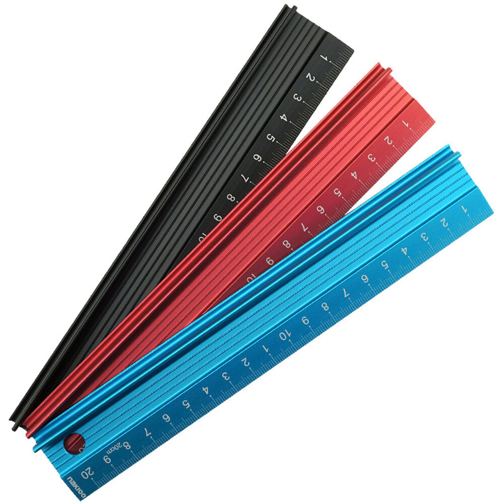 20/30/45 cm Aluminum Alloy Ruler Cutting Protection Anti Slip Drawing Tools Stationery School Student Office Measure Supplies
