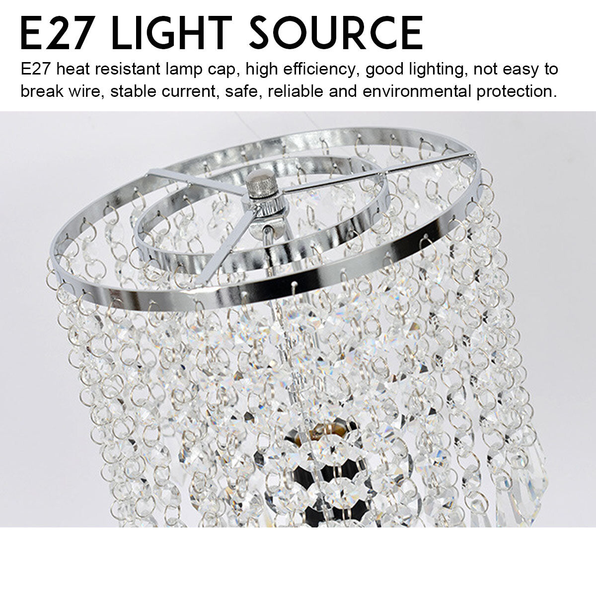 43cm Height Modern Crystal Bedside Light Room Table Desk Lamp Bedroom Hotel Restaurant Indoor Light