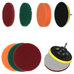 19pcs Drill Scrubber Cleaning Drill Brush Set with Sponge Extension Rod for Car Kitchen Grill Tile Toilet Bathroom