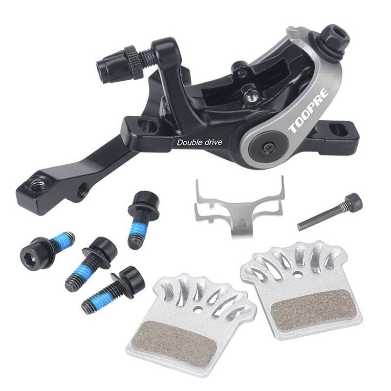MTB Bicycle Mountain Bike Dual Drive Disc Brake Groupset Universal Electric Bicycle Scooter Bilateral Piston Drive Brake Caliper