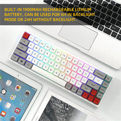 Mechanical Gaming Keyboard 68 Keys Triple Mode With Receiver Switch XDA Profile PBT Keycaps