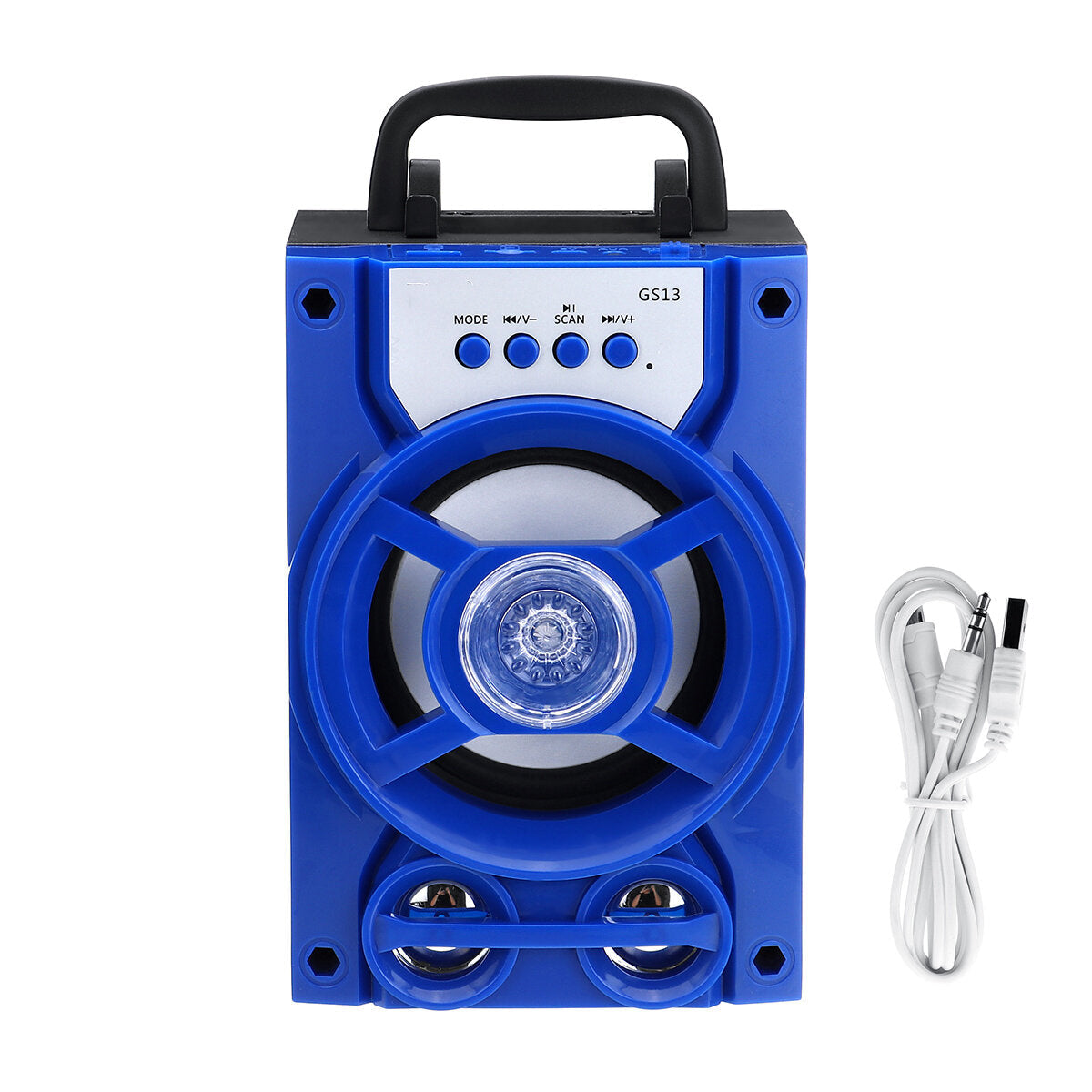 Portable Bluetooth Subwoofer Speaker TF Card U Disk Music Player FM Radio Microphone for Meeting Dance Party Lecture