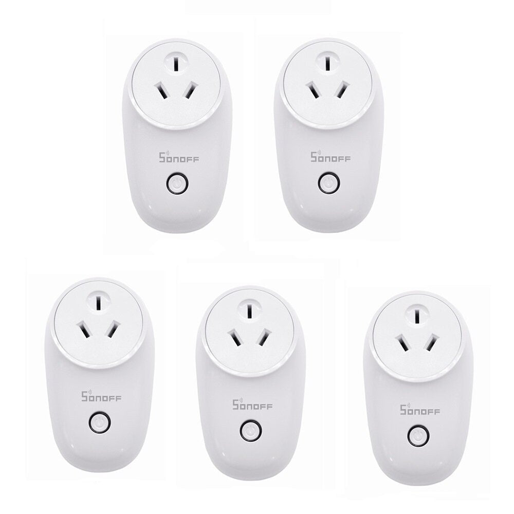 Smart WIFI Socket AU Wireless Plug Power Sockets Smart Home Switch Work With Alexa Google Assistant IFTTT,5Pcs 10A AC90V-250V