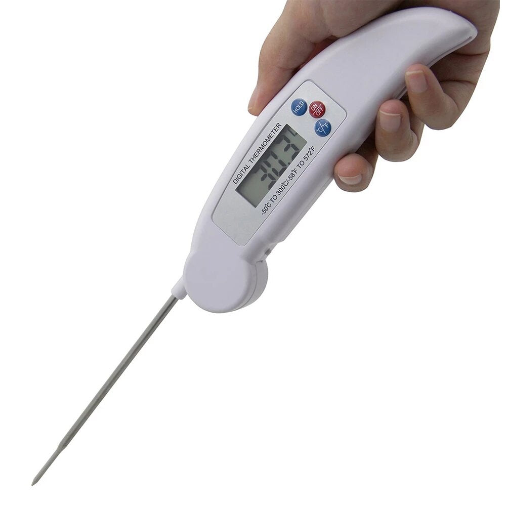 Folding Food Thermometer Quick Temperature Measurement Automatic Shut-Down for BBQ Baking