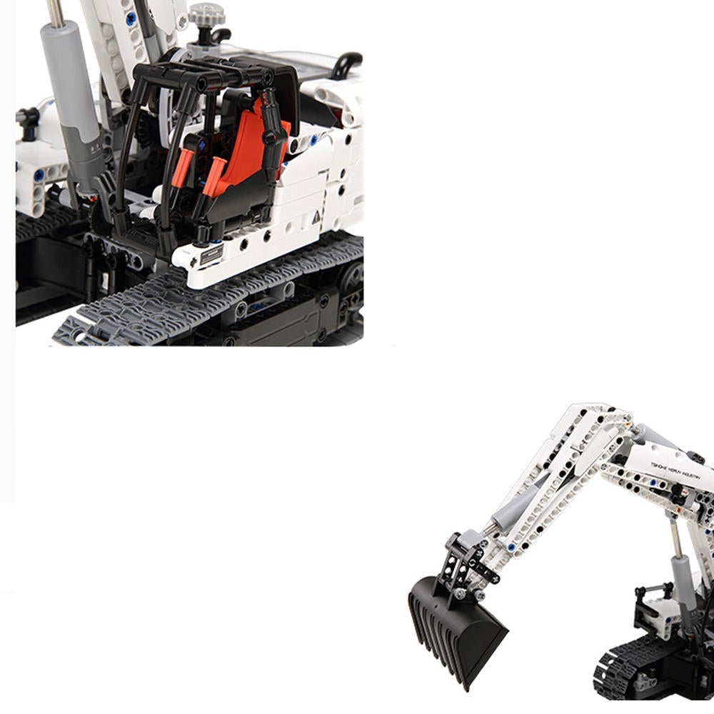 DIY Assembled Engineering Hydraulic Excavator Hook Machine Blocks Model Toys