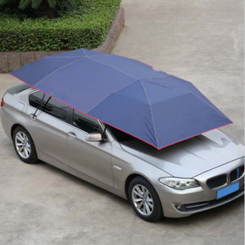 400x210cm Rooftop Tent Cloth UV Oxford Cloth Car Umbrella Waterproof Car Tent Sunshade Movable Carport Canopy for Outdoor Camping Tent